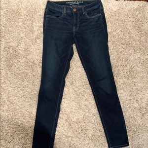 American Eagle Dark wash super stretch jeggings